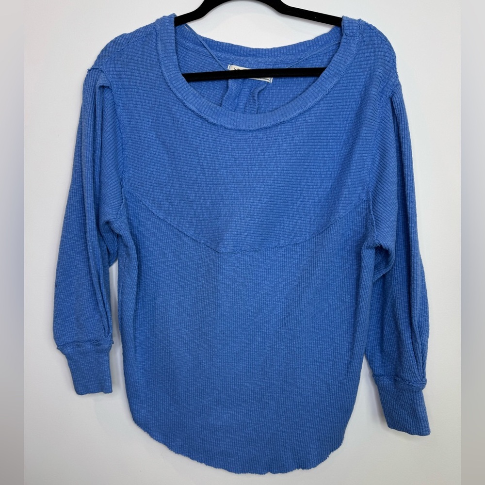 Free People Blue Long Sleeve Top